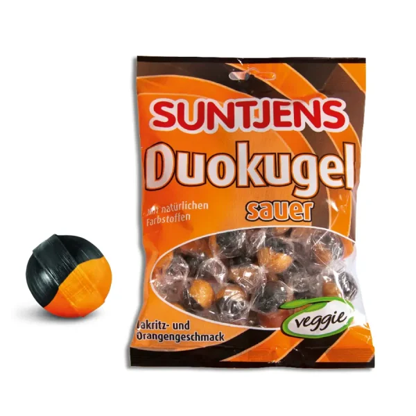 Duo Kugeln Orange-Lakritz