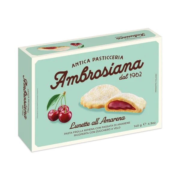 Pan Amarena Mürbeteiggebäck mit Sauerkirschpüree